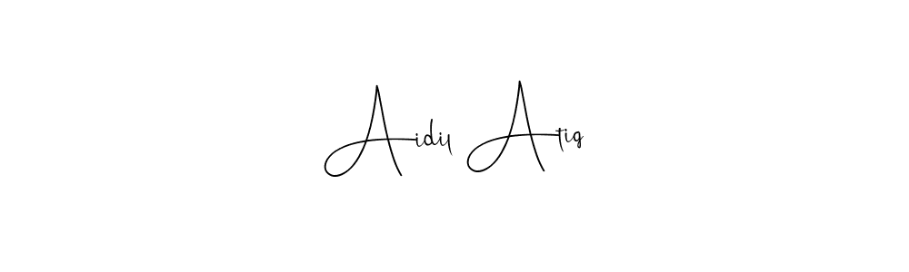 Similarly Andilay-7BmLP is the best handwritten signature design. Signature creator online .You can use it as an online autograph creator for name Aidil Atiq. Aidil Atiq signature style 4 images and pictures png