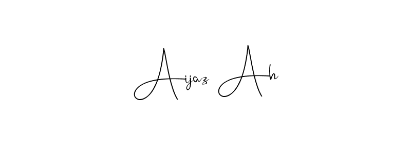 The best way (Andilay-7BmLP) to make a short signature is to pick only two or three words in your name. The name Aijaz Ah include a total of six letters. For converting this name. Aijaz Ah signature style 4 images and pictures png