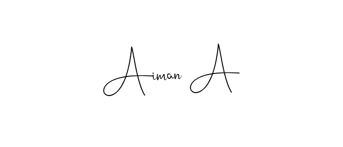 You can use this online signature creator to create a handwritten signature for the name Aiman A. This is the best online autograph maker. Aiman A signature style 4 images and pictures png