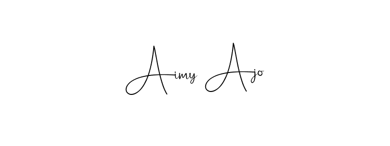 Also You can easily find your signature by using the search form. We will create Aimy Ajo name handwritten signature images for you free of cost using Andilay-7BmLP sign style. Aimy Ajo signature style 4 images and pictures png