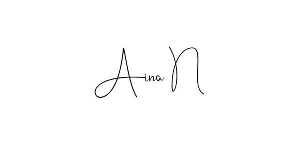 Use a signature maker to create a handwritten signature online. With this signature software, you can design (Andilay-7BmLP) your own signature for name Aina N. Aina N signature style 4 images and pictures png