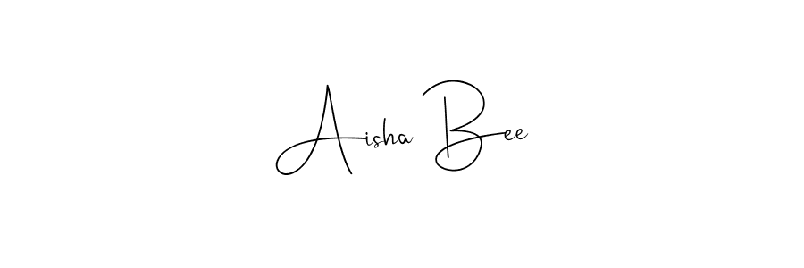 Create a beautiful signature design for name Aisha Bee. With this signature (Andilay-7BmLP) fonts, you can make a handwritten signature for free. Aisha Bee signature style 4 images and pictures png