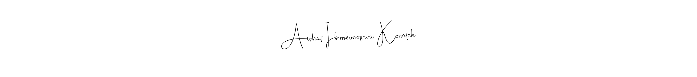 You should practise on your own different ways (Andilay-7BmLP) to write your name (Aishat Ibunkunoluwa Konateh) in signature. don't let someone else do it for you. Aishat Ibunkunoluwa Konateh signature style 4 images and pictures png
