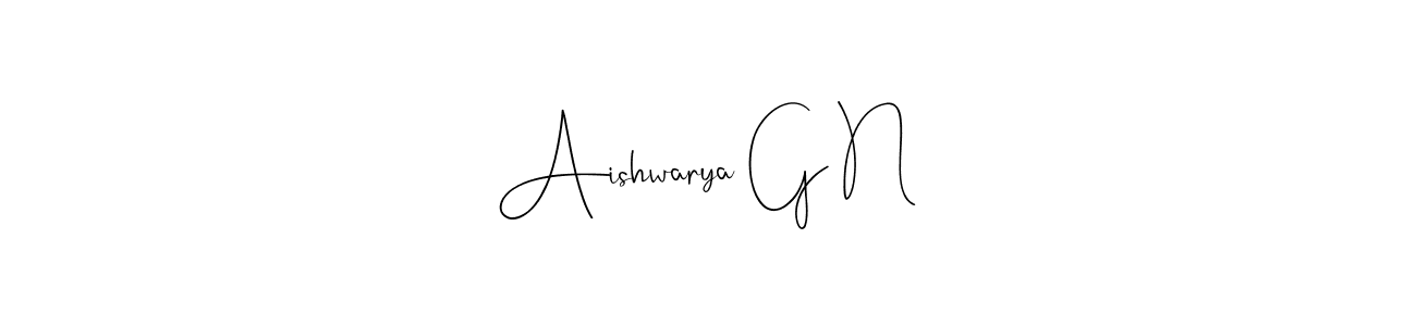 It looks lik you need a new signature style for name Aishwarya G N. Design unique handwritten (Andilay-7BmLP) signature with our free signature maker in just a few clicks. Aishwarya G N signature style 4 images and pictures png