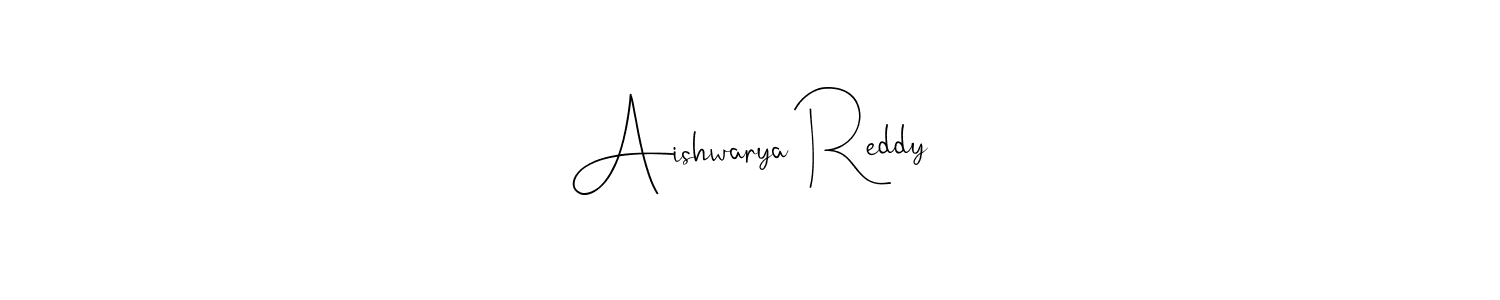 if you are searching for the best signature style for your name Aishwarya Reddy. so please give up your signature search. here we have designed multiple signature styles  using Andilay-7BmLP. Aishwarya Reddy signature style 4 images and pictures png