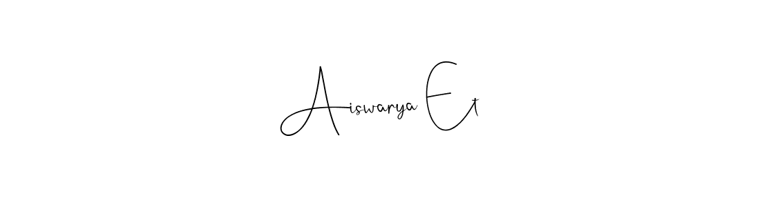 The best way (Andilay-7BmLP) to make a short signature is to pick only two or three words in your name. The name Aiswarya Et include a total of six letters. For converting this name. Aiswarya Et signature style 4 images and pictures png