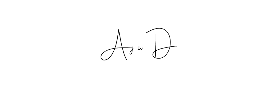 How to make Ajša Dž name signature. Use Andilay-7BmLP style for creating short signs online. This is the latest handwritten sign. Ajša Dž signature style 4 images and pictures png