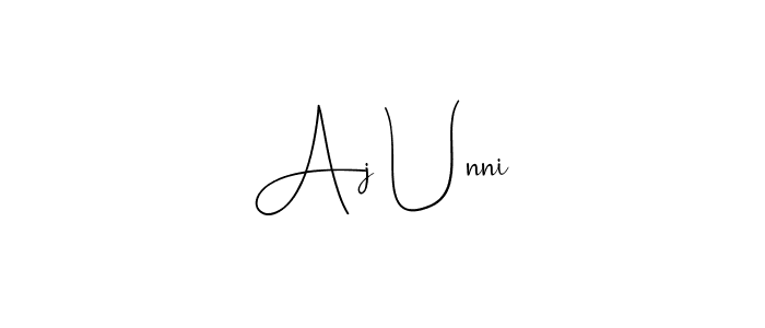 Design your own signature with our free online signature maker. With this signature software, you can create a handwritten (Andilay-7BmLP) signature for name Aj Unni. Aj Unni signature style 4 images and pictures png