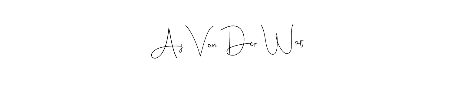 This is the best signature style for the Aj Van Der Walt name. Also you like these signature font (Andilay-7BmLP). Mix name signature. Aj Van Der Walt signature style 4 images and pictures png