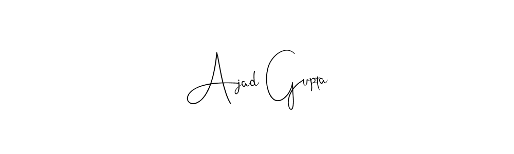 Design your own signature with our free online signature maker. With this signature software, you can create a handwritten (Andilay-7BmLP) signature for name Ajad Gupta. Ajad Gupta signature style 4 images and pictures png