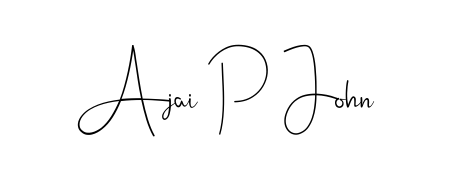 A dynamic signature style for Ajai P John using Andilay-7BmLP script. Designed to look authentic, handwritten, and professional. Ajai P John signature style 4 images and pictures png