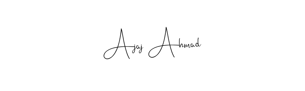 Design your own signature with our free online signature maker. With this signature software, you can create a handwritten (Andilay-7BmLP) signature for name Ajaj Ahmad. Ajaj Ahmad signature style 4 images and pictures png