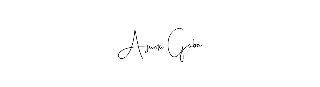 if you are searching for the best signature style for your name Ajanta Gaba. so please give up your signature search. here we have designed multiple signature styles  using Andilay-7BmLP. Ajanta Gaba signature style 4 images and pictures png