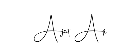 Master the art of signing with Ajat Ali written in fluent Andilay-7BmLP script. A great template to practice and refine your handwriting. Ajat Ali signature style 4 images and pictures png