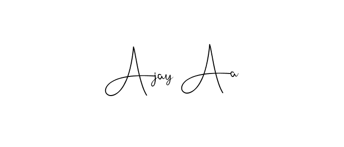 Design your own signature with our free online signature maker. With this signature software, you can create a handwritten (Andilay-7BmLP) signature for name Ajay Aa. Ajay Aa signature style 4 images and pictures png