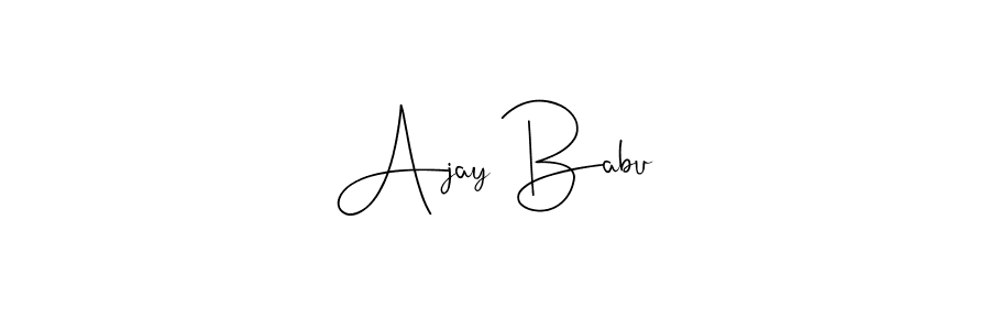 if you are searching for the best signature style for your name Ajay Babu. so please give up your signature search. here we have designed multiple signature styles  using Andilay-7BmLP. Ajay Babu signature style 4 images and pictures png