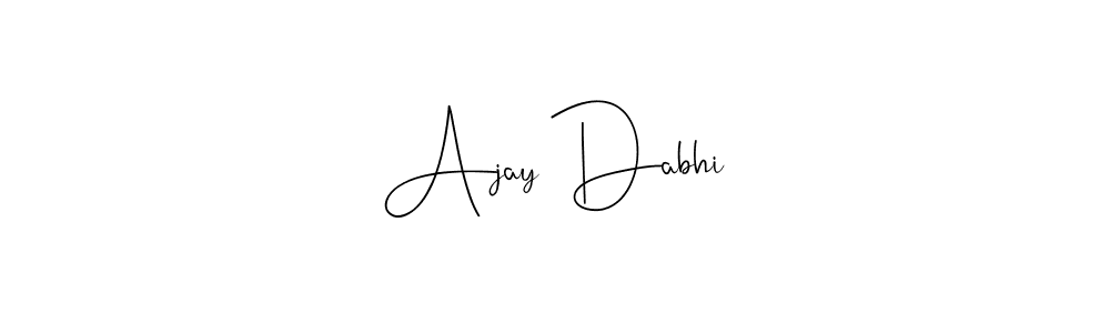 Use a signature maker to create a handwritten signature online. With this signature software, you can design (Andilay-7BmLP) your own signature for name Ajay Dabhi. Ajay Dabhi signature style 4 images and pictures png