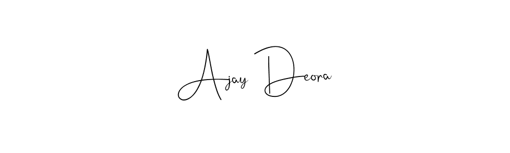You can use this online signature creator to create a handwritten signature for the name Ajay Deora. This is the best online autograph maker. Ajay Deora signature style 4 images and pictures png