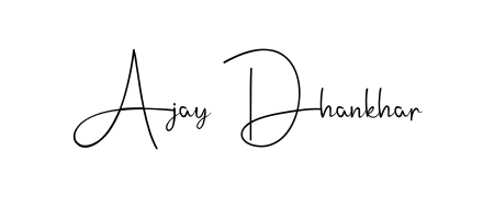 Explore multiple handwriting variations for Ajay Dhankhar including this stunning Andilay-7BmLP design. Free to use across all platforms. Ajay Dhankhar signature style 4 images and pictures png
