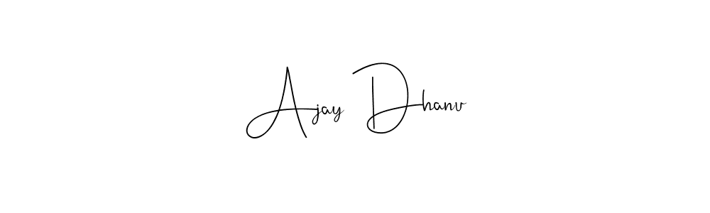 Use a signature maker to create a handwritten signature online. With this signature software, you can design (Andilay-7BmLP) your own signature for name Ajay Dhanu. Ajay Dhanu signature style 4 images and pictures png