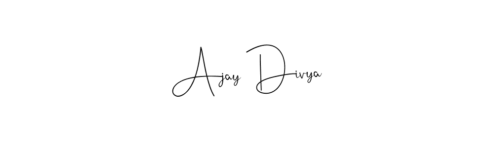 Design your own signature with our free online signature maker. With this signature software, you can create a handwritten (Andilay-7BmLP) signature for name Ajay Divya. Ajay Divya signature style 4 images and pictures png