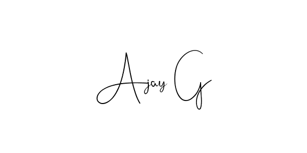Also we have Ajay G name is the best signature style. Create professional handwritten signature collection using Andilay-7BmLP autograph style. Ajay G signature style 4 images and pictures png