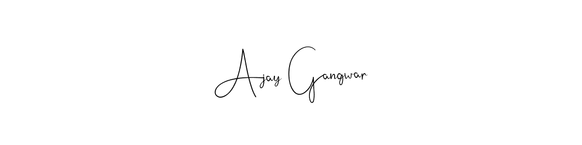 Create a beautiful signature design for name Ajay Gangwar. With this signature (Andilay-7BmLP) fonts, you can make a handwritten signature for free. Ajay Gangwar signature style 4 images and pictures png