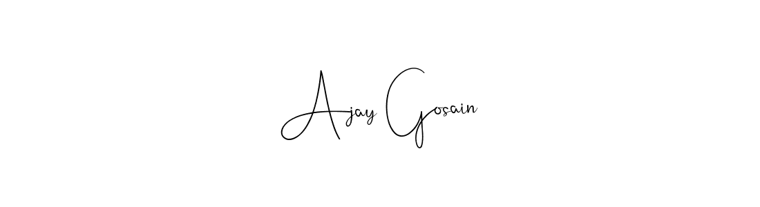The best way (Andilay-7BmLP) to make a short signature is to pick only two or three words in your name. The name Ajay Gosain include a total of six letters. For converting this name. Ajay Gosain signature style 4 images and pictures png