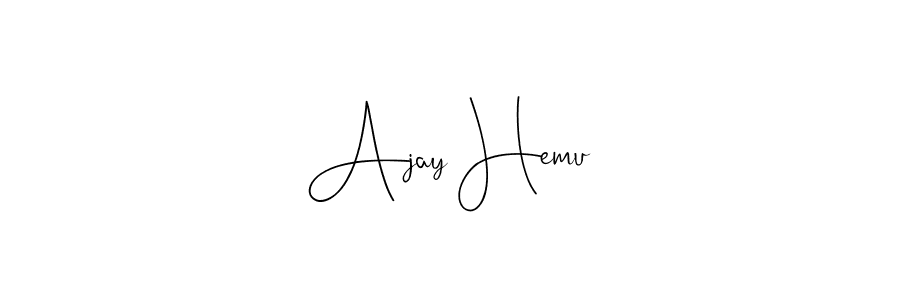 Here are the top 10 professional signature styles for the name Ajay Hemu. These are the best autograph styles you can use for your name. Ajay Hemu signature style 4 images and pictures png