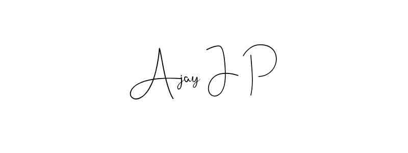 if you are searching for the best signature style for your name Ajay J P. so please give up your signature search. here we have designed multiple signature styles  using Andilay-7BmLP. Ajay J P signature style 4 images and pictures png