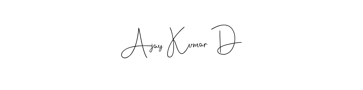 Similarly Andilay-7BmLP is the best handwritten signature design. Signature creator online .You can use it as an online autograph creator for name Ajay Kumar D. Ajay Kumar D signature style 4 images and pictures png