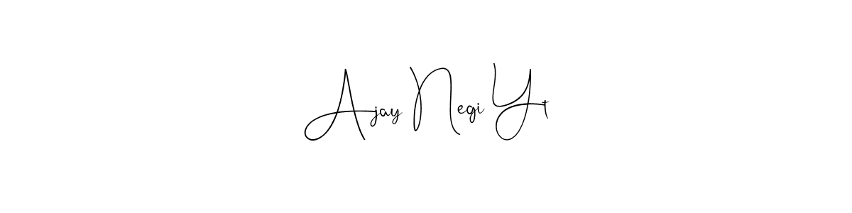 Andilay-7BmLP is a professional signature style that is perfect for those who want to add a touch of class to their signature. It is also a great choice for those who want to make their signature more unique. Get Ajay Negi Yt name to fancy signature for free. Ajay Negi Yt signature style 4 images and pictures png