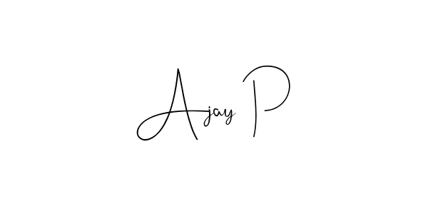 You should practise on your own different ways (Andilay-7BmLP) to write your name (Ajay P) in signature. don't let someone else do it for you. Ajay P signature style 4 images and pictures png