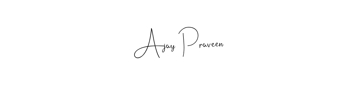 Also You can easily find your signature by using the search form. We will create Ajay Praveen name handwritten signature images for you free of cost using Andilay-7BmLP sign style. Ajay Praveen signature style 4 images and pictures png