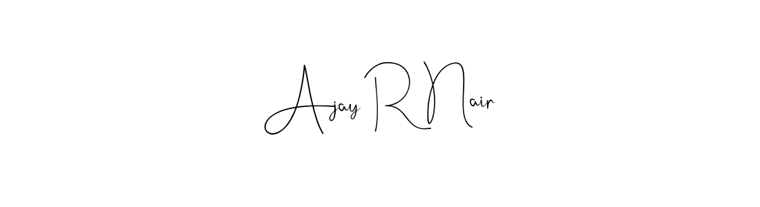 It looks lik you need a new signature style for name Ajay R Nair. Design unique handwritten (Andilay-7BmLP) signature with our free signature maker in just a few clicks. Ajay R Nair signature style 4 images and pictures png
