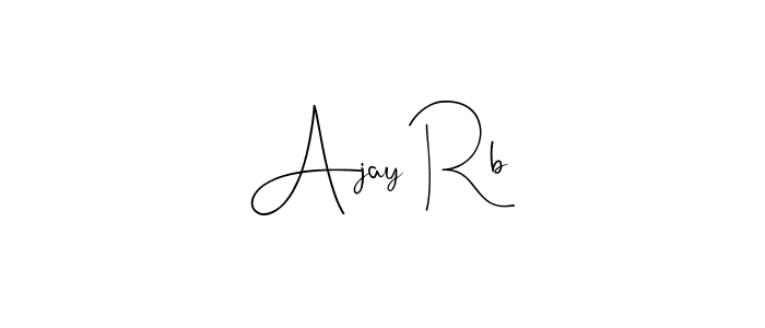 Make a beautiful signature design for name Ajay Rb. Use this online signature maker to create a handwritten signature for free. Ajay Rb signature style 4 images and pictures png