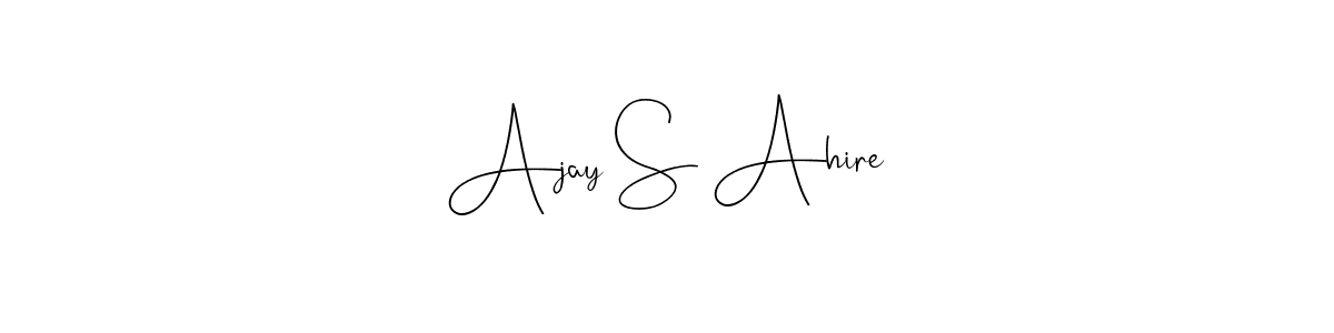 Also we have Ajay S Ahire name is the best signature style. Create professional handwritten signature collection using Andilay-7BmLP autograph style. Ajay S Ahire signature style 4 images and pictures png