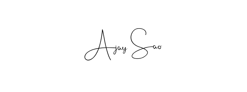 This is the best signature style for the Ajay Sao name. Also you like these signature font (Andilay-7BmLP). Mix name signature. Ajay Sao signature style 4 images and pictures png