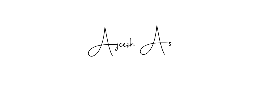 How to make Ajeesh As signature? Andilay-7BmLP is a professional autograph style. Create handwritten signature for Ajeesh As name. Ajeesh As signature style 4 images and pictures png