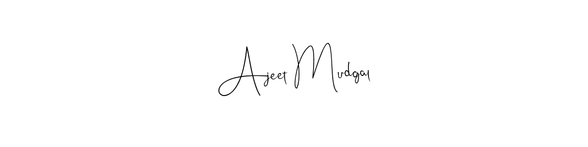 It looks lik you need a new signature style for name Ajeet Mudgal. Design unique handwritten (Andilay-7BmLP) signature with our free signature maker in just a few clicks. Ajeet Mudgal signature style 4 images and pictures png