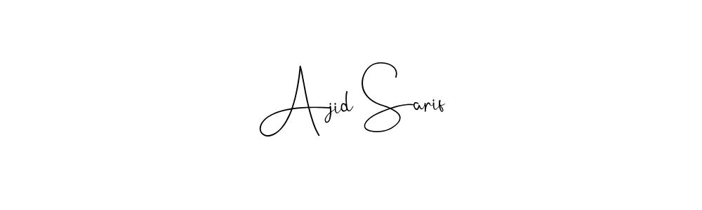 How to make Ajid Sarif name signature. Use Andilay-7BmLP style for creating short signs online. This is the latest handwritten sign. Ajid Sarif signature style 4 images and pictures png