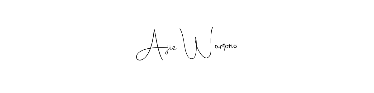 Here are the top 10 professional signature styles for the name Ajie Wartono. These are the best autograph styles you can use for your name. Ajie Wartono signature style 4 images and pictures png