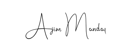 Get inspired by this graceful Andilay-7BmLP signature style for name Ajim Mandal. Smooth loops and balanced proportions for everyday use. Ajim Mandal signature style 4 images and pictures png