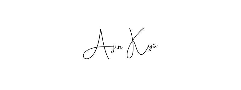 Create a beautiful signature design for name Ajin Kya. With this signature (Andilay-7BmLP) fonts, you can make a handwritten signature for free. Ajin Kya signature style 4 images and pictures png