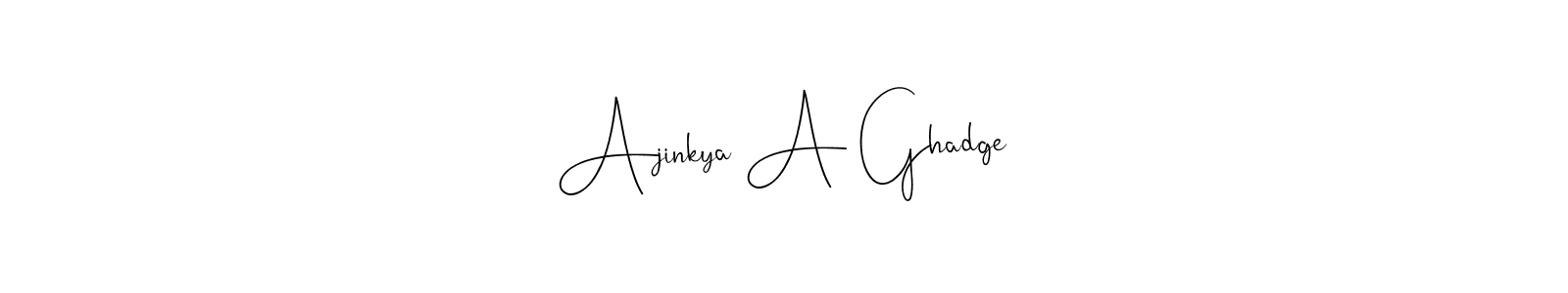 Here are the top 10 professional signature styles for the name Ajinkya A Ghadge. These are the best autograph styles you can use for your name. Ajinkya A Ghadge signature style 4 images and pictures png