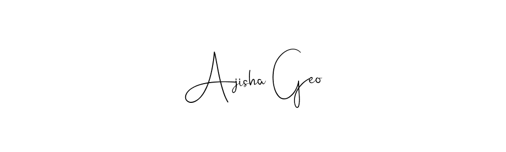 You can use this online signature creator to create a handwritten signature for the name Ajisha Geo. This is the best online autograph maker. Ajisha Geo signature style 4 images and pictures png