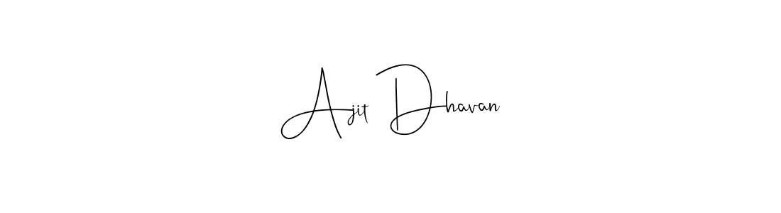 How to make Ajit Dhavan name signature. Use Andilay-7BmLP style for creating short signs online. This is the latest handwritten sign. Ajit Dhavan signature style 4 images and pictures png