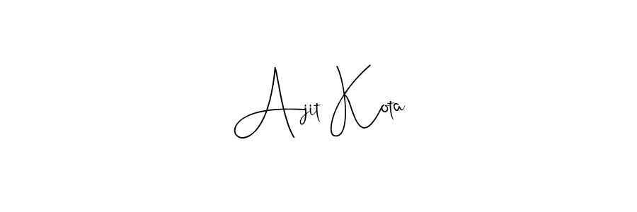 You can use this online signature creator to create a handwritten signature for the name Ajit Kota. This is the best online autograph maker. Ajit Kota signature style 4 images and pictures png