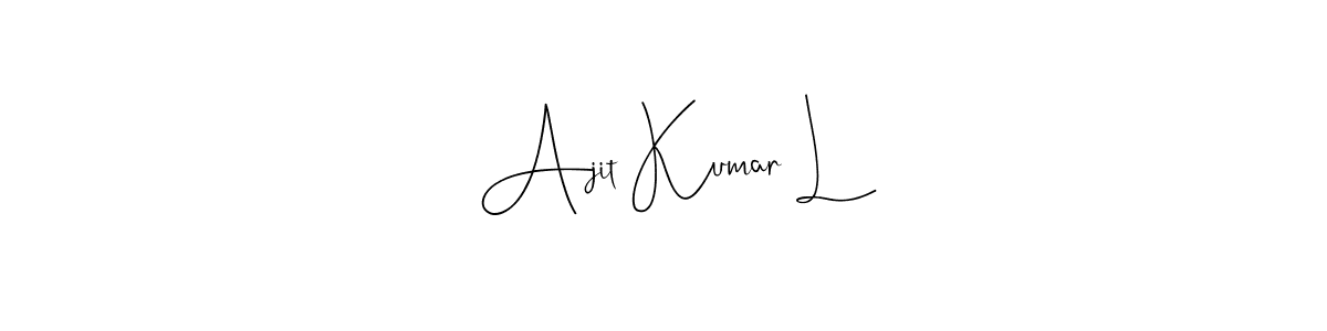 Ajit Kumar L stylish signature style. Best Handwritten Sign (Andilay-7BmLP) for my name. Handwritten Signature Collection Ideas for my name Ajit Kumar L. Ajit Kumar L signature style 4 images and pictures png