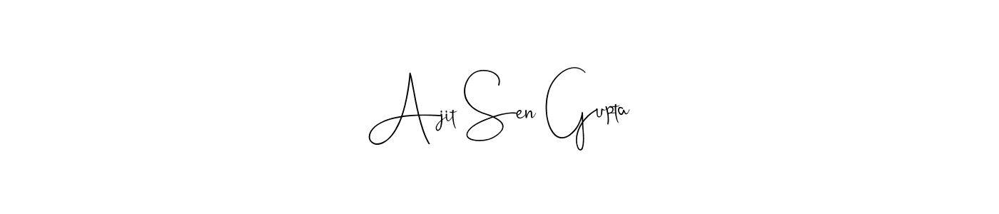 Make a beautiful signature design for name Ajit Sen Gupta. Use this online signature maker to create a handwritten signature for free. Ajit Sen Gupta signature style 4 images and pictures png